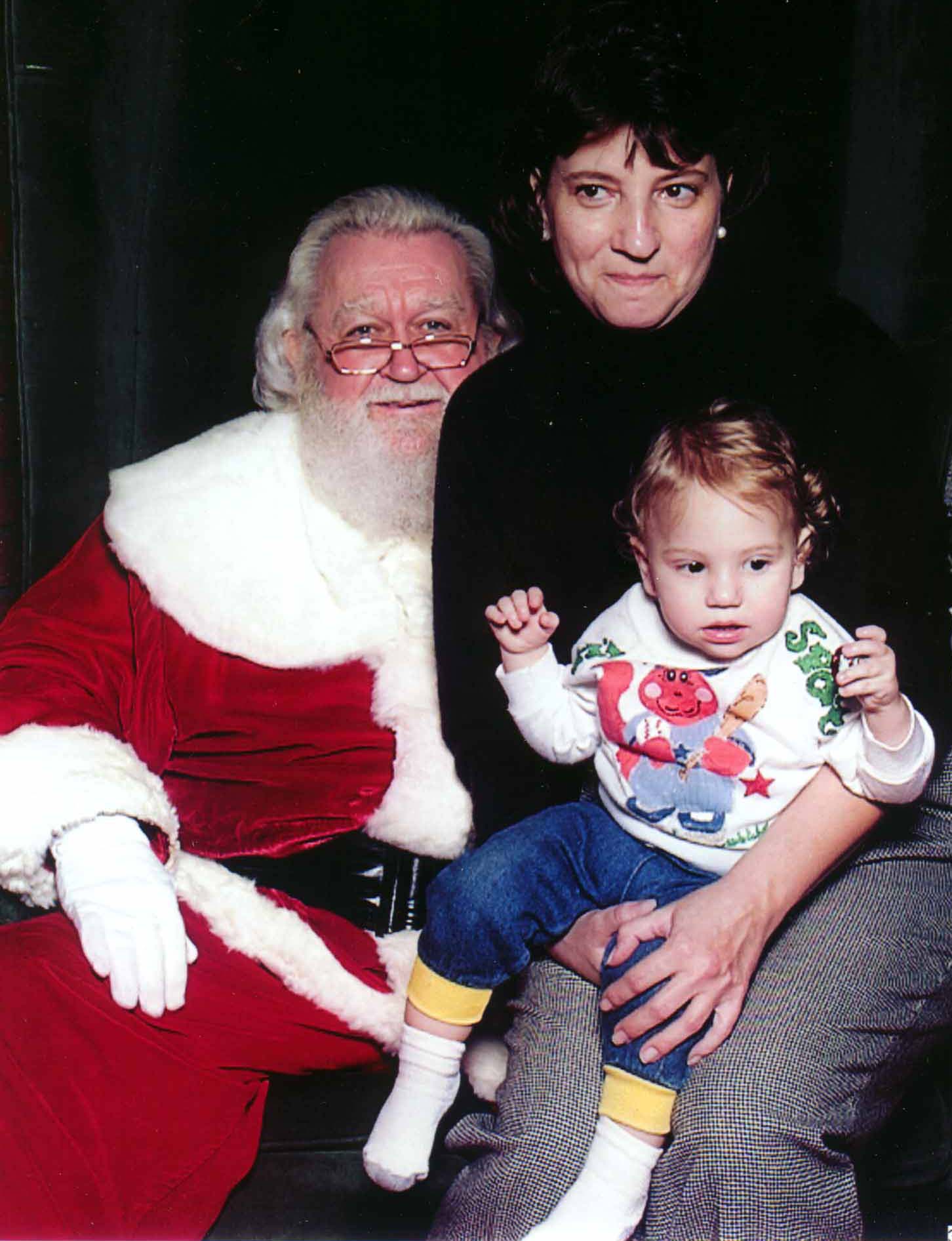 keaton, mom, & santa
